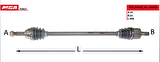 AKS KOMPLE SAĞ ABSLİ HYUNDAI  ACCENT 00-06 MILENYUM ADMIRE 1.3 1.5 / GETZ 03-06 1.3-1.6 / MGA-70431 / 49500-25210