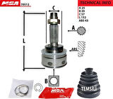 MGA 70512 Aks Kafa Diş ABS'li Mitsubishi Outlander 03-10 4WD 25x29x57XABS-42 MR580861