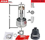 MGA 70547 Aks Kafası Diş Alfa 156 1.5 46307309