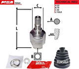 MGA 70565 Aks Kafa Ic-Daewoo Tıco 96-02-Matiz 97-04 22x19x34 96273572
