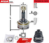 MGA 70568 Aks Kafa Diş-Daihatsu Applause 90-96 24x22x53 4341087103