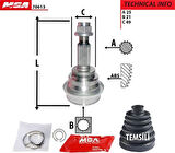 MGA 70613 Aks Kafa Diş-Suzuki Baleno 96-00 25x21x48 4410160G20
