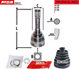 MGA 70615 Aks Kafa Diş-Suzuki Grand-Vitara 98-05 1.6-2.0 Td-2.5 V6-Vitara 95-99 2.0 Td-2.5 26x30x47 4410167D00