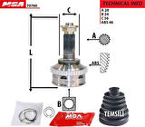 MGA 70760 Aks Kafa Diş-ABS'li Kia Carens 02-10 1.6-1.7 