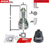 MGA 70806 Aks Kafa Diş-Suzuki Alto 02-10 23x19x48 