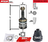 MGA 70834 Aks Kafa Diş-ABS'li Daihatsu Terios 97-24x19x52XABS-47 43410-87402