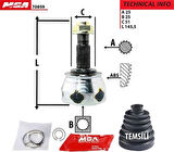 MGA 70859 Aks Kafası Diş Sağ Sol Doblo 1.3 MJTD 9 46308629