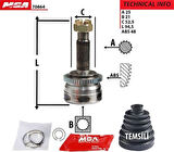 MGA 70864 Aks Kafa Diş-ABS'li i20 08-11 1.2-1.4 Benzinli 495261J001