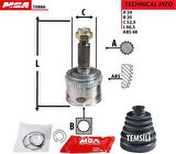 MGA 70886 Aks Kafa Diş-ABS'li i10 08-11 Benzinli 495000X110