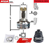 MGA 70908 Aks Kafası Diş Sağ Sol 207-Partner II-308-3008-5008-C3-Picasso-Berlingo II-Xara 3272.LP