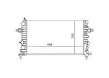 MGA Su Radyatoru Opel:Astra H 1.6 1.8 04--605x359x23