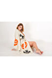 Halloween Müslin Kimono %100 Pamuklu Bornoz Kaftan Sabahlık