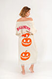 Halloween Müslin Kimono %100 Pamuklu Bornoz Kaftan Sabahlık