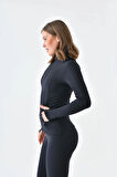 Kadın Sporcu Hırkası Slim Fit Comfort Light Warm