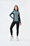 Kadın Sporcu Hırkası Slim Fit Comfort Light Warm
