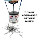 Ø90x200 mm Ferrit Mıknatıslı Çek Bırak El Mıknatısı 7 Kg Plastik Saplı İnşaat Çivisi Vida Metal Toplama Mıknatısı 16LBS