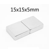 15x15x5 mm Neodyum Güçlü Kare Mıknatıs (8 Adet Set)