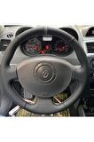 RENAULT MEGANE 2 KANGO -SCENİC 2 ARACA ÖZEL DİREKSİYON DERİ KILIFI CARBON-NOKTALI GY