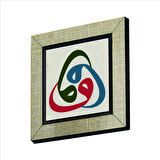 3’lü vav harfi Baskılı MDF  Magnet(KH-183)Buzdolabı Süsü