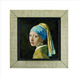 İnci Küpeli Kız (Johannes Vermeer, 1665 Baskılı MDF  Magnet(KRG-134)Buzdolabı Süsü