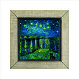 Ren Nehrinde Yıldızlı Bir Gece (Vincent Van Gogh, 1888) Baskılı MDF  Magnet(KRG-136)