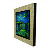 Ren Nehrinde Yıldızlı Bir Gece (Vincent Van Gogh, 1888) Baskılı MDF  Magnet(KRG-136)