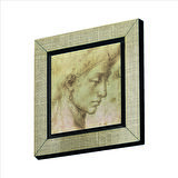 Baş Etüdü (Leonardo Da Vinci) Baskılı MDF  Magnet(KRG-139)