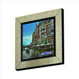 Amsterdam Görseli Baskılı MDF  Magnet(KRG-014)Buzdolabı Süsü