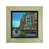Amsterdam Görseli Baskılı MDF  Magnet(KRG-014)Buzdolabı Süsü