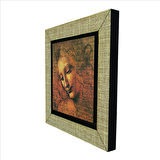 Kadın Başı Eskizi (Leonardo Da Vinci, 1508) Baskılı MDF  Magnet(KRG-143)