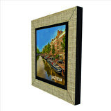 Amsterdam Görseli Baskılı MDF  Magnet(KRG-015)Buzdolabı Süsü