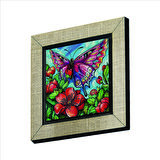 Kelebek Baskılı MDF  Magnet(KRG-153)Buzdolabı Süsü