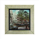 Amsterdam Görseli Baskılı MDF  Magnet(KRG-017)Buzdolabı Süsü