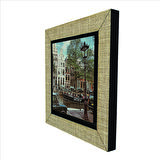 Amsterdam Görseli Baskılı MDF  Magnet(KRG-017)Buzdolabı Süsü