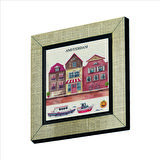 Amsterdam Görseli Baskılı MDF  Magnet(KRG-018)Buzdolabı Süsü