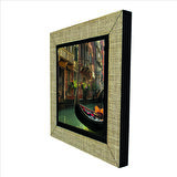 Venedik Görseli Baskılı MDF  Magnet(KRG-047)Buzdolabı Süsü