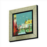 Venedik Görseli Baskılı MDF  Magnet(KRG-048)Buzdolabı Süsü