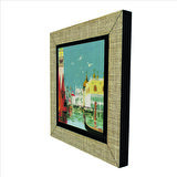 Venedik Görseli Baskılı MDF  Magnet(KRG-048)Buzdolabı Süsü