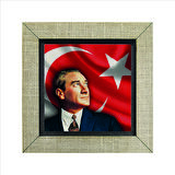 Atatürk Baskılı MDF  Magnet(KRT-100)Buzdolabı Süsü