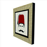 Osmanlı Erkek ikon Baskılı MDF  Magnet(KRT-109)Buzdolabı Süsü