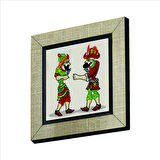 Hacivat ile Karagöz  Baskılı MDF  Magnet(KRT-114)Buzdolabı Süsü