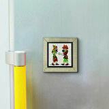 Hacivat ile Karagöz  Baskılı MDF  Magnet(KRT-114)Buzdolabı Süsü