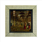 Camide Namaz Kılanlar (Jean-Léon Gérôme, 1871) Baskılı MDF  Magnet(KRT-133)Buzdolabı Süsü