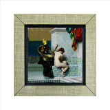 Türk Hamamında İki Kadın (Jean-Léon Gérôme, 1872) Baskılı MDF  Magnet(KRT-141)Buzdolabı Süsü