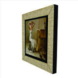 Banyo Sonrası (Theodore Jacques Ralli, 1901) Baskılı MDF  Magnet(KRT-142)Buzdolabı Süsü