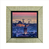 Galata Kulesi + Süleymaniye Camii Baskılı MDF  Magnet(KRT-024)