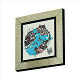 İstanbul Boğazı ve Haliç Baskılı MDF  Magnet(KRT-031)