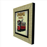 Nostaljik Tramvay  Baskılı MDF  Magnet(KRT-049)Buzdolabı Süsü