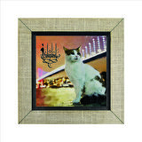 İstanbul Kedisi  Baskılı MDF  Magnet(KRT-064)Buzdolabı Süsü