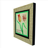 Mevlevi Lale Baskılı MDF  Magnet(KRT-070)Buzdolabı Süsü